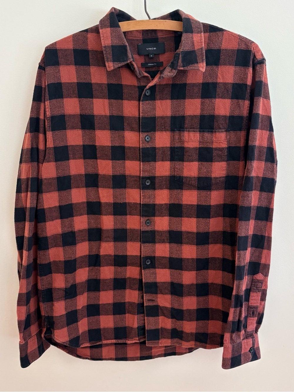 Vince Checkered Flannel Button Down